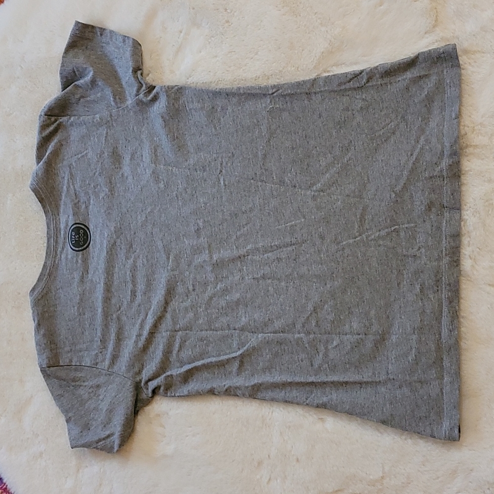 Life Is Good Crusher Tee Hang In There Sloth Unicorn Graphic Gray Casual Tshirt - Picture 8 of 8